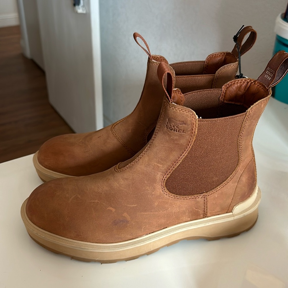 Sorel Brown Hi-Line Chelsea Boots